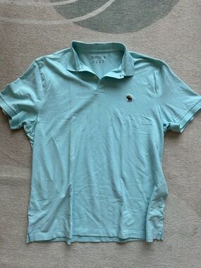 Abercrombie & Fitch Light Blue Polo Shirt